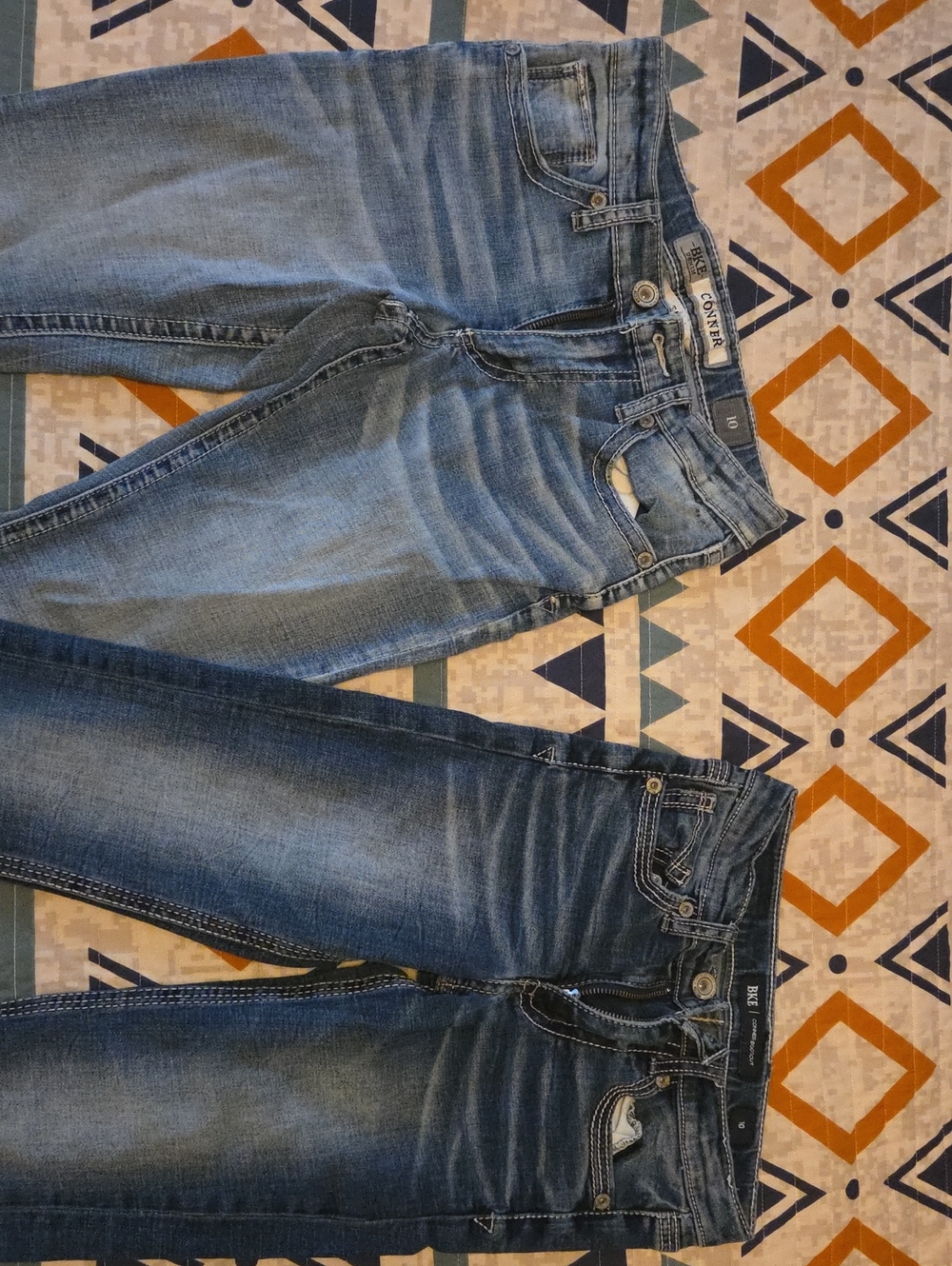 BKE Boys Conner Boot Stretch Jean Waist 10 Blue
